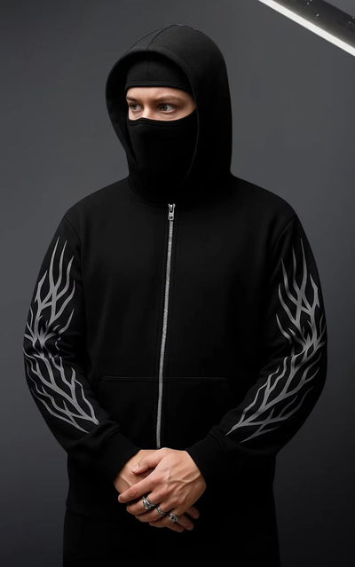 Oversize Double Zip Balaclava Hoodie Limited Edition