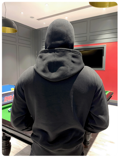 Black Oversize Double Zip Balaclava Hoodie